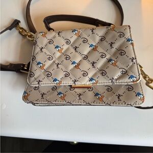 DISNEY Donald Duck Quilted Crossbody Bag with Donalds face & Mickey Design